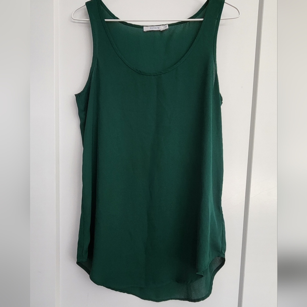 Ricki's Green Tank Top Smooth Fabric